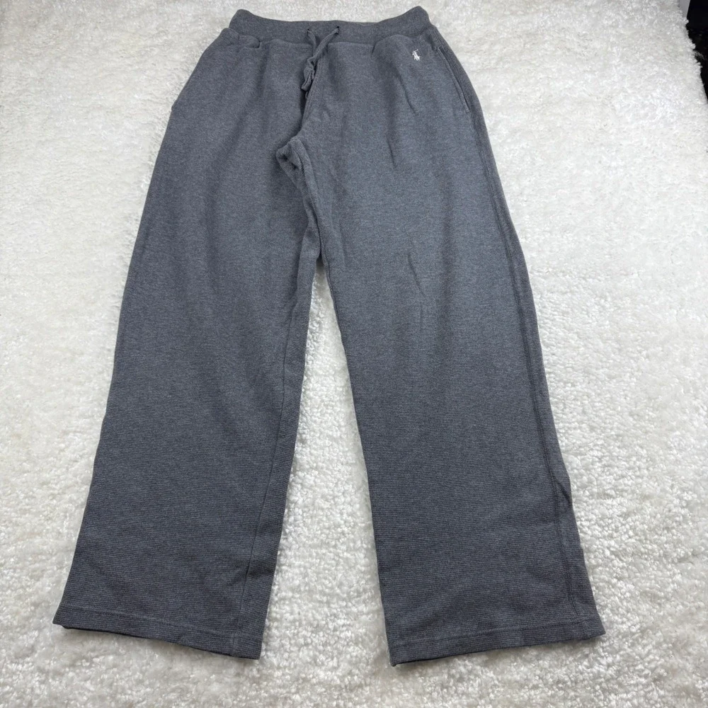 Polo Ralph Lauren Pajama Pants‎ Men S Gray Waffle Knit Cotton Lounge Sleepwear